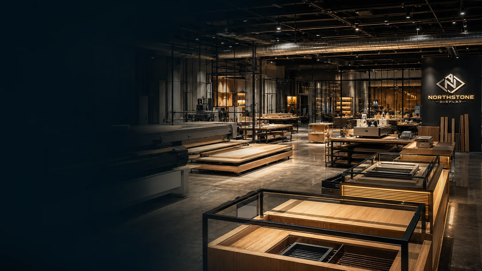 NorthStone custom retail display fixture workshop and finished store fixture showcase